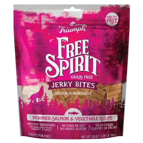 6/24 oz. Triumph Grain Free Turkey/Pea & Berry Jerky (Canister) - Treats